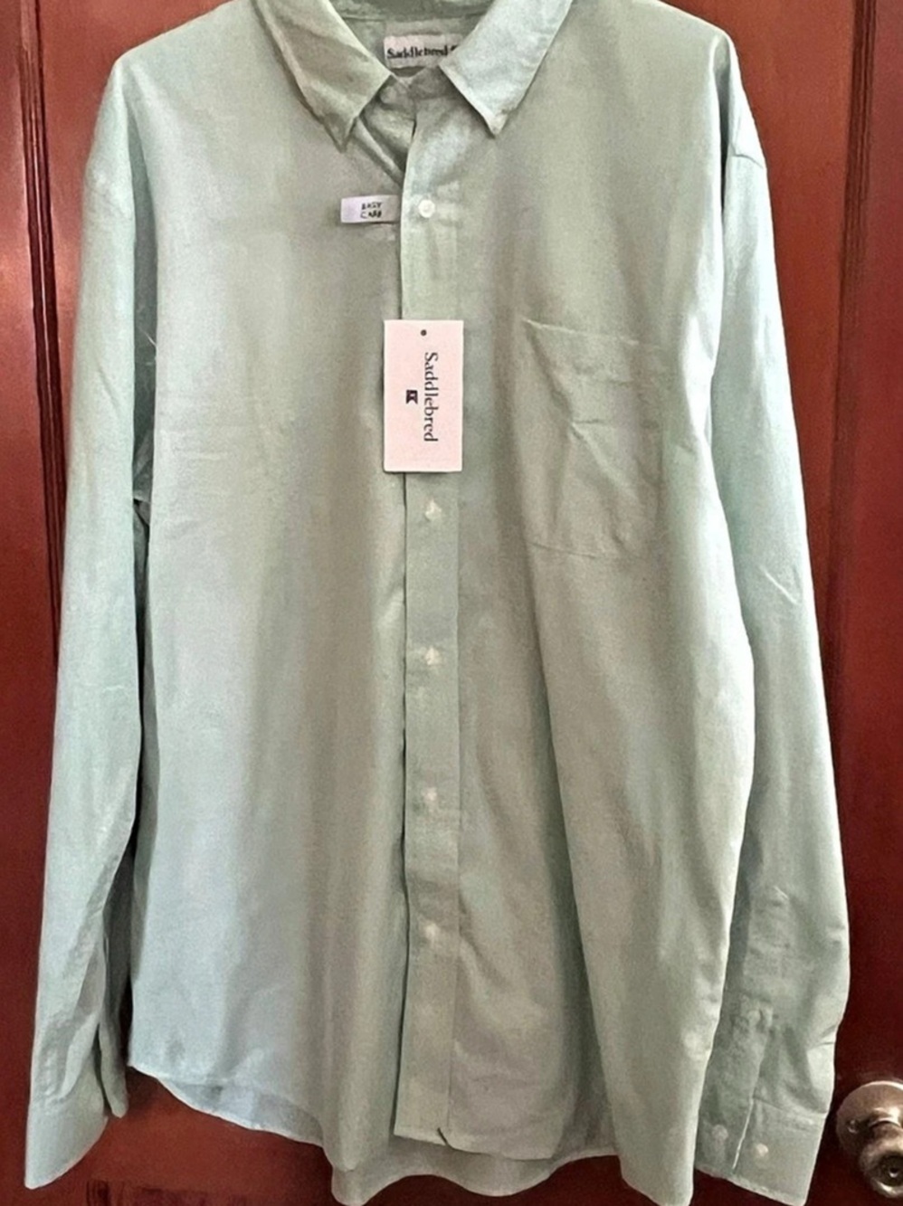 Saddlebred Classic Fit Button Down Shirt in Green Size Large NWT